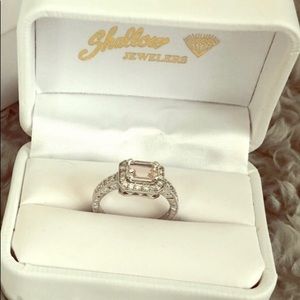 Morganite and Diamond Ring (Engagement)